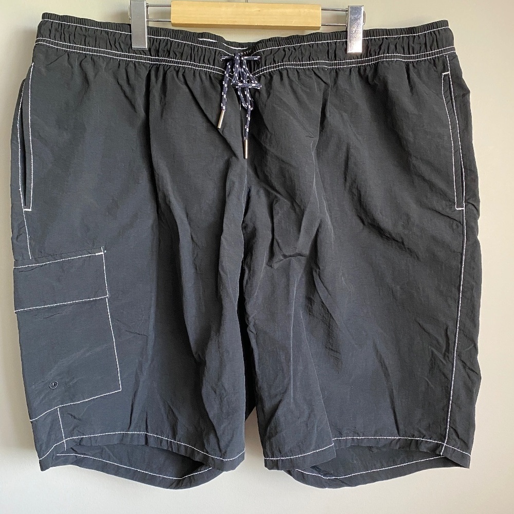 Britches Men's Black Cargo‎ Swim Trunks Size 3X